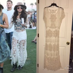 (FP) Selena Gomez Inspired Maxi Boho Lace Dress